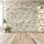 3D Artificial Brick and Wood Wallpaper - Image 2