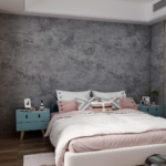 Extra Thick Light Grey Concrete Wallpaper Peel and Stick - Image 4