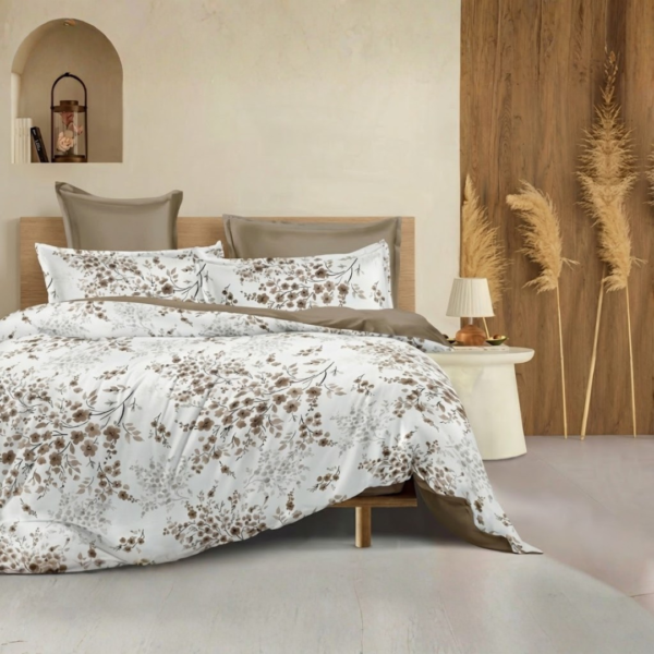 90 GSM Microfiber Bedding Set | Ultra-Soft Floral Print | Model: EH-067