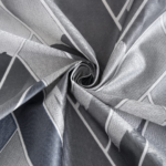 2 Pieces Geometrical Panel Eyelet Polyester Semi Sheer Door Curtains 7 Feet - Image 2