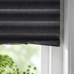 Block-out pleated blind, dark grey, 100x190 cm - Image 2