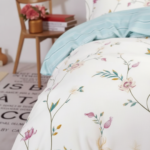 Elegant Floral Bloom 120 GSM Microfiber Bedsheet Set | Model: EH-2055