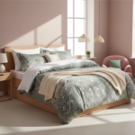 Enchanted Garden Sage Green 120 GSM Microfiber Bedsheet Set | Model: EH-2056