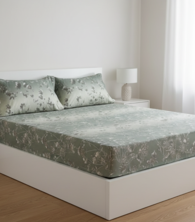 Searching for a way to transform your bedroom into a serene sanctuary? The Enchanted Garden Sage Green Fitted Bedsheet Set is engineered for those who seek a perfect blend of high-performance fabric and calming, sophisticated aesthetics. Featuring a delicate meadow-inspired floral print on a soothing sage green base, this complete 120 GSM microfiber set addresses the need for breathable, ultra-soft bedding that remains fresh and wrinkle-free night after night.