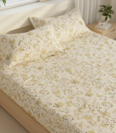 Royal Navy Botanical 120 GSM Microfiber Fitted Bedsheet Set | Model: EH-2057