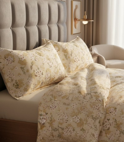 Royal Navy Botanical 120 GSM Microfiber Bedsheet Set | Model: EH-2057