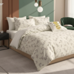 Sage Whisper Floral 120 GSM Microfiber Bedsheet Set | Model: EH-2062