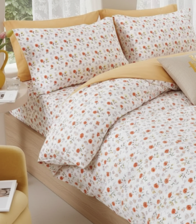 Sunlit Garden Daisy 120 GSM Microfiber Bedsheet Set | Model: EH-2074