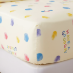 Sunlit Polka Dot & Smiles 120 GSM Microfiber Fitted Bedsheet Set | Model: EH-2072 - Image 3