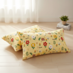 Sunny Garden Floral 120 GSM Microfiber Fitted Bedsheet Set | Model: EH-2069 - Image 2