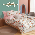 Sunrise Meadow Floral 120 GSM Microfiber Bedsheet Set | Model: EH-2065