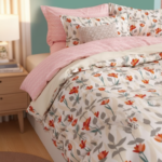 Sunrise Meadow Floral 120 GSM Microfiber Bedsheet Set | Model: EH-2065