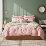 Sweet Pink Daisy 120 GSM Microfiber Bedsheet Set | Model: EH-2064