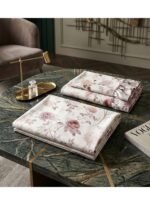 Ever Home 90 GSM Printed Microfiber Flat Bed Sheet Set - King Size (270 x 250 CM) with 1 Flat Sheet and 2 Pillow Covers (50 x 75 CM), Vintage Rose Floral Pattern, Dusty Pink & Cream - Image 4