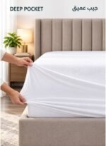 Ever Home 100% Waterproof Laminated Fitted Mattress Protector - White Polyester Fabric, Breathable & Noiseless Bed Cover, Single Size (90 x 200 + 15 CM Pocket) - Image 2