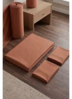 Ever Home 90 GSM Plain Microfiber Bedsheet Set - King Size (250 x 270 CM) with 2 Pillow Covers (50 x 75 CM), Ultra-Soft Hotel Quality Breathable Flat Bed Sheet, Rust Brown - Image 3