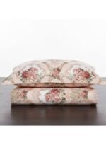 3-Piece King Size Bed Sheet Set - 150 GSM Premium Microfiber Bedding with Vintage Rose Damask Floral Print, Includes 1 Flat Sheet (270x250 CM) & 2 Matching Pillowcases (50x75 CM) - Image 2