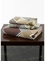 Ever Home Modern Geometric Striped Brown & Beige King Flat Bed Sheet Set, Luxury 125 GSM Soft Breathable Fabric, Designer Bedding with 2 Pillowcases, 270x240 CM - Image 5