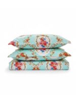 Ever Home Luxury Brushed Microfiber King Flat Sheet Set (270 x 250 CM) – Mint Green Vintage Rose Floral Medallion Print with 2 Pillow Covers, Silky-Soft & Breathable Bedding - Image 3