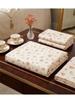 3-Piece Premium King Size Bed Sheet Set - 150 GSM Microfiber Bedding with Charming Small Ditsy Floral Print, Includes 1 Flat Sheet (270x250 CM) & 2 Matching Pillowcases (50x75 CM) - Image 4