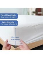 Ever Home 100% Waterproof Laminated Fitted Mattress Protector - White Polyester Fabric, Breathable & Noiseless Bed Cover, Twin Size (120 x 190 + 20 CM Pocket) - Image 3