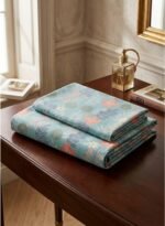 3-Piece King Size Bed Sheet Set - 150 GSM Premium Microfiber Bedding with Vibrant Floral & Botanical Print on Teal Blue, Includes 1 Flat Sheet (270x250 CM) & 2 Matching Pillowcases (50x75 CM) - Image 4