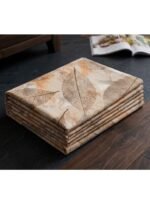 Ever Home Premium 125 GSM Ultra-Soft Flat Bed Sheet Set/Autumnal Brown & Beige Skeletal Leaf Print/Complete 3-Piece Bedding with 2 Pillow shams/King 270x240 CM - Image 2