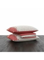 Ever Home Luxury Brushed Microfiber King Flat Sheet Set (270 x 250 CM) – Royal Rust Red & Beige Ethnic Damask Border Print with 2 Pillow Covers, Silky-Soft & Breathable Bedding - Image 4