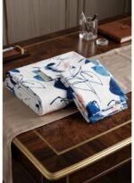 Ever Home Modern Watercolor Floral & Leaf Print Blue & Pink King Flat Bed Sheet Set, Luxury 125 GSM Soft Breathable Fabric, Designer Bedding with 2 Pillowcases, 270x240 CM - Image 5