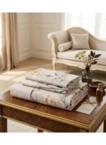 Ever Home 90 GSM Printed Microfiber Flat Bed Sheet Set - King Size (270 x 250 CM) with 1 Flat Sheet and 2 Pillow Covers (50 x 75 CM), Wildflower Meadow Pattern, Warm Taupe & Multi - Image 3