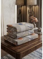 Ever Home Modern Abstract Geometric Circle Pattern Grey & Multi King Flat Bed Sheet Set, Luxury 125 GSM Soft Breathable Fabric, Designer Bedding with 2 Pillowcases, 270x240 CM - Image 2