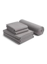 Ever Home 90 GSM Plain Microfiber Bedsheet Set - King Size (250 x 270 CM) with 2 Pillow Covers (50 x 75 CM), Ultra-Soft Hotel Quality Breathable Flat Bed Sheet, Grey - Image 3