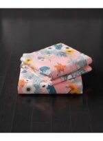 3-Piece King Size Flat Bed Sheet Set - 150 GSM Soft Microfiber Bedding with Vibrant Tropical Floral Print on Pink, Includes 1 Flat Sheet (270x250 CM) & 2 Pillowcases (50x75 CM) - Image 3