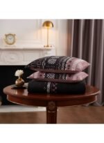 Ever Home Luxury Brushed Microfiber King Flat Bedspread Set (270 x 250 CM) – Boho Tribal Geometric Aztec Print with 2 Pillow Covers, Silky-Soft & Breathable Quilting - Image 6
