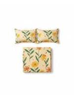 3-Piece King Size Bed Sheet Set - 150 GSM Premium Microfiber Bedding with Cheerful Sunflower Daisy Print on Yellow, Includes 1 Flat Sheet (270x250 CM) & 2 Matching Pillowcases (50x75 CM) - Image 3