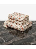 Premium Flat Bedsheet Set (3-Piece) - Ultra Soft Breathable Microfiber - Includes 1 Flat Sheet & 2 Pillowcases - Cooling & Wrinkle Free (Multicolor, Leaf Pattern) - Image 2