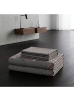 Ever Home 3-Piece Grey Cherry Blossom Flat Sheet Set/Delicate Japanese Sakura Branch Print / 125 GSM Silk-Touch Breathable Fabric/King Size 270x240 CM with 2 Pillow Cases - Image 3