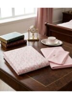 3-Piece King Size Bed Sheet Set - 150 GSM Premium Microfiber Bedding with Delicate Pink Floral Print, Includes 1 Flat Sheet (270x250 CM) & 2 Matching Pillowcases (50x75 CM) - Image 4