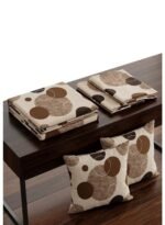 Premium 125 GSM King Flat Bed Sheet Set, Artistic Abstract Circle Pattern, Soft & Durable Fabric, King Size 270x240 CM - 3 Piece Bedding Set - Image 5