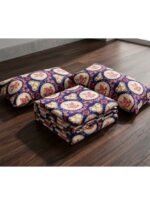 Ever Home Premium 125 GSM Ultra-Soft Flat Bed Sheet Set/Royal Blue & Gold Vintage Medallion Floral Print/Complete 3-Piece Bedding with 2 Pillow shams/King 270x240 CM - Image 2