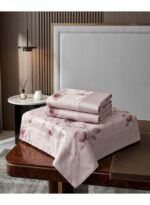 Ever Home 90 GSM Printed Microfiber Flat Bed Sheet Set - King Size (270 x 250 CM) with 1 Flat Sheet and 2 Pillow Covers (50 x 75 CM), Romantic Rose Floral Pattern, Mauve/Pink - Image 4