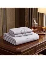 Premium 150 GSM Microfiber King Size Flat Bed Sheet Set - 3-Piece Luxurious Bedding with Soft Lilac Watercolor Floral Print, Includes 1 Flat Sheet (270x250 CM) & 2 Pillowcases (50x75 CM) - Image 6