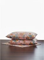 3-Piece King Size Bed Sheet Set - 150 GSM Premium Microfiber Bedding with Vibrant Floral & Botanical Print on Pink, Includes 1 Flat Sheet (270x250 CM) & 2 Matching Pillowcases (50x75 CM) - Image 3