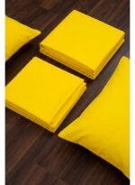 Ever Home 90 GSM Plain Microfiber Bedsheet Set - King Size (250 x 270 CM) with 2 Pillow Covers (50 x 75 CM), Ultra-Soft Hotel Quality Breathable Flat Bed Sheet, Yellow - Image 3