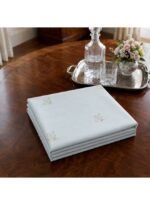 3-Piece King Size Bed Sheet Set - 150 GSM Premium Microfiber Bedding with Minimalist Botanical Floral Print on Light Blue, Includes 1 Flat Sheet (270x250 CM) & 2 Matching Pillowcases (50x75 CM) - Image 3