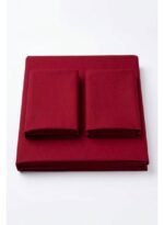 Ever Home 90 GSM Plain Microfiber Bedsheet Set - King Size (250 x 270 CM) with 2 Pillow Covers (50 x 75 CM), Ultra-Soft Hotel Quality Breathable Flat Bed Sheet, Burgundy/Red - Image 3