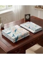 Ever Home 90 GSM Printed Microfiber Flat Bed Sheet Set - King Size (270 x 250 CM) with 1 Flat Sheet and 2 Pillow Covers (50 x 75 CM), Watercolor Wildflower Pattern, Soft Blue & Multi - Image 3