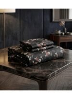 Ever Home 90 GSM Printed Microfiber Flat Bed Sheet Set - King Size (270 x 250 CM) with 1 Flat Sheet and 2 Pillow Covers (50 x 75 CM), Dark Floral Rose Pattern, Black & Multi - Image 4