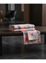3-Piece King Size Flat Bed Sheet Set - 150 GSM Soft Microfiber Bedding with Vibrant Tropical Floral Print on Pink, Includes 1 Flat Sheet (270x250 CM) & 2 Pillowcases (50x75 CM) - Image 2