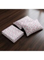 Ever Home 3-Piece Spring Blossom Flat Sheet Set/Delicate Fuchsia Pink Wildflower Meadow Print / 125 GSM Ultra-Soft Breathable Fabric/King Size 270x240 CM with 2 Pillow Cases - Image 2